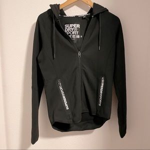 Superdry Sport Women’s Full Zip Hoodie Black Size S Athletic